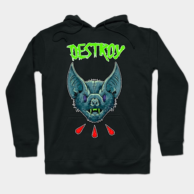 Destroy all bats Hoodie by Fede_Gramajo